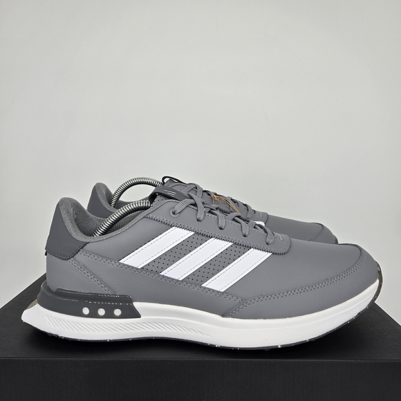 New adidas S2G 24 Leather Spikeless Golf Grey Cloud White Men's Shoes Size 10.5 - Picture 3 of 8